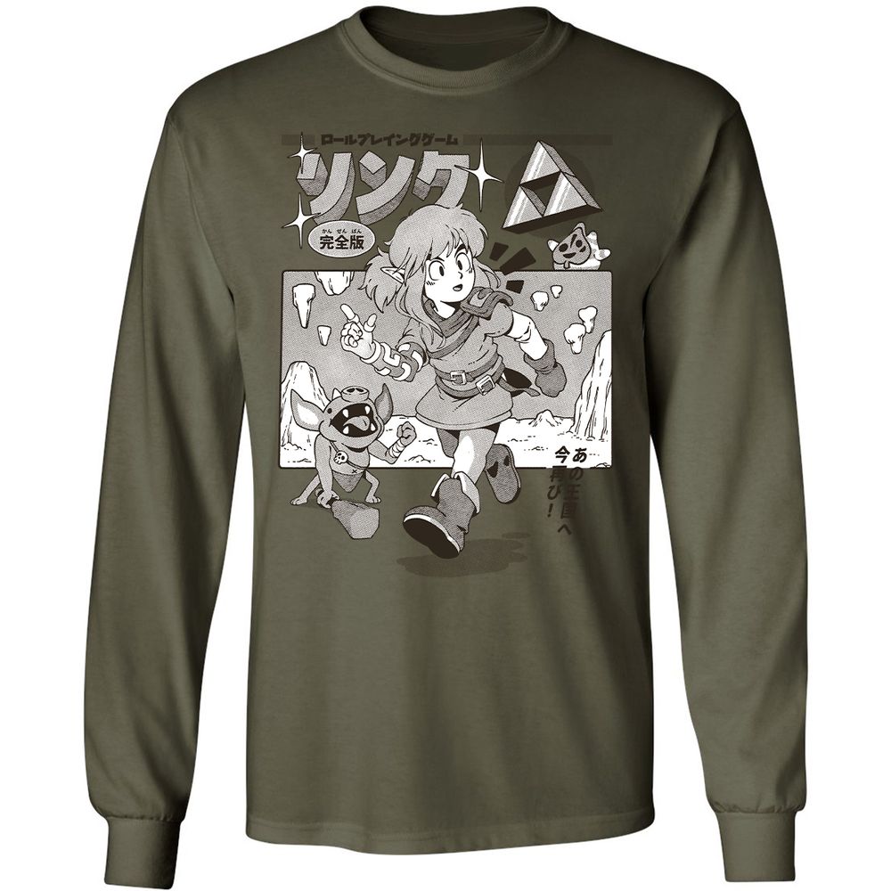 Long Sleeve T-Shirt - EB2RXXD9 - Military Green - 7
