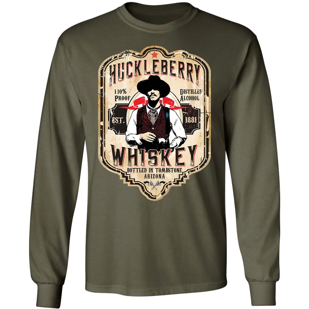 Huckleberry Whiskey Label - Military Green - 7