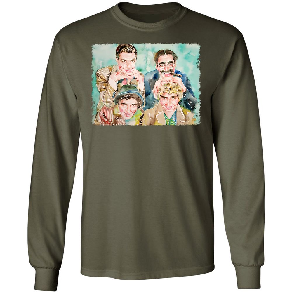 Long Sleeve T-Shirt - 7ZBRRSJX - Military Green - 7