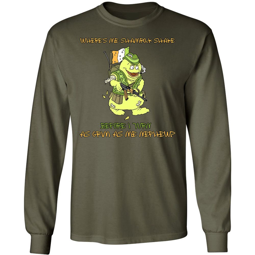 Long Sleeve T-Shirt - U7XANU8K - Military Green - 7