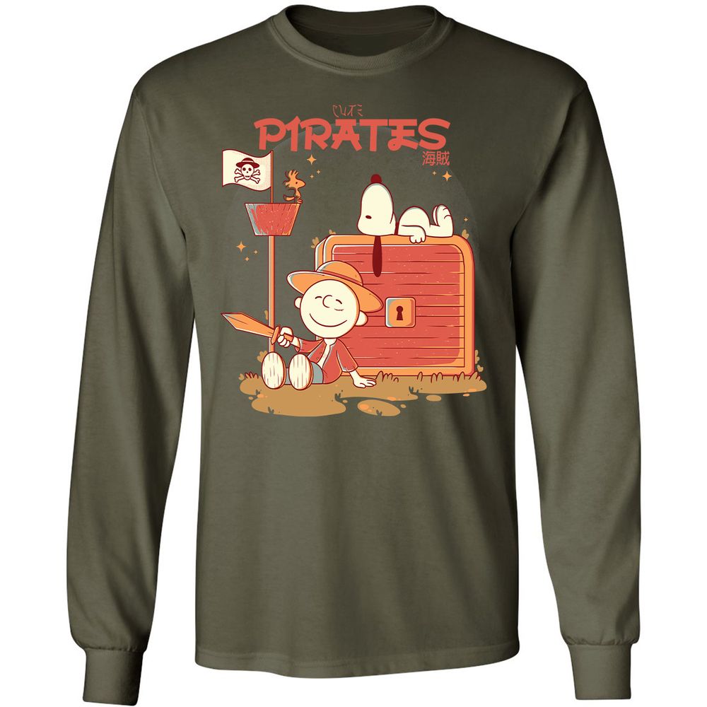 Long Sleeve T-Shirt - RAK7KSPQ - Military Green - 7