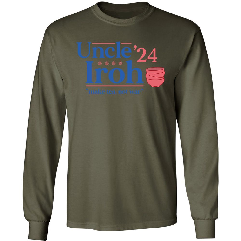 Long Sleeve T-Shirt - T8ZSFQGU - Military Green - 7