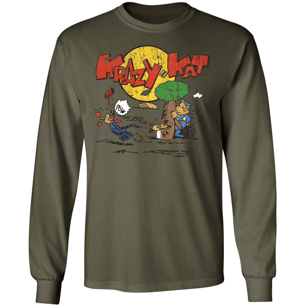 Long Sleeve T-Shirt - 5URQNGDR - Military Green - 7