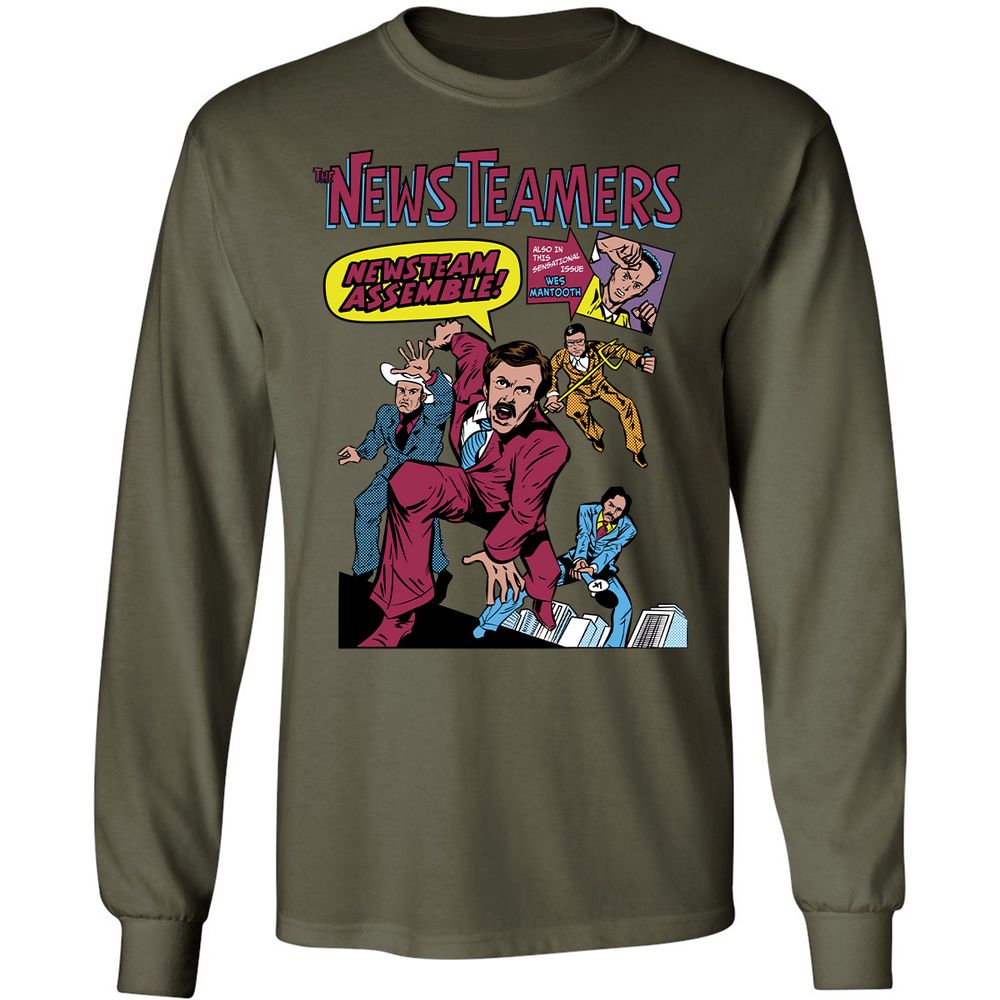 Long Sleeve T-Shirt - PCX4YKFJ - Military Green - 7