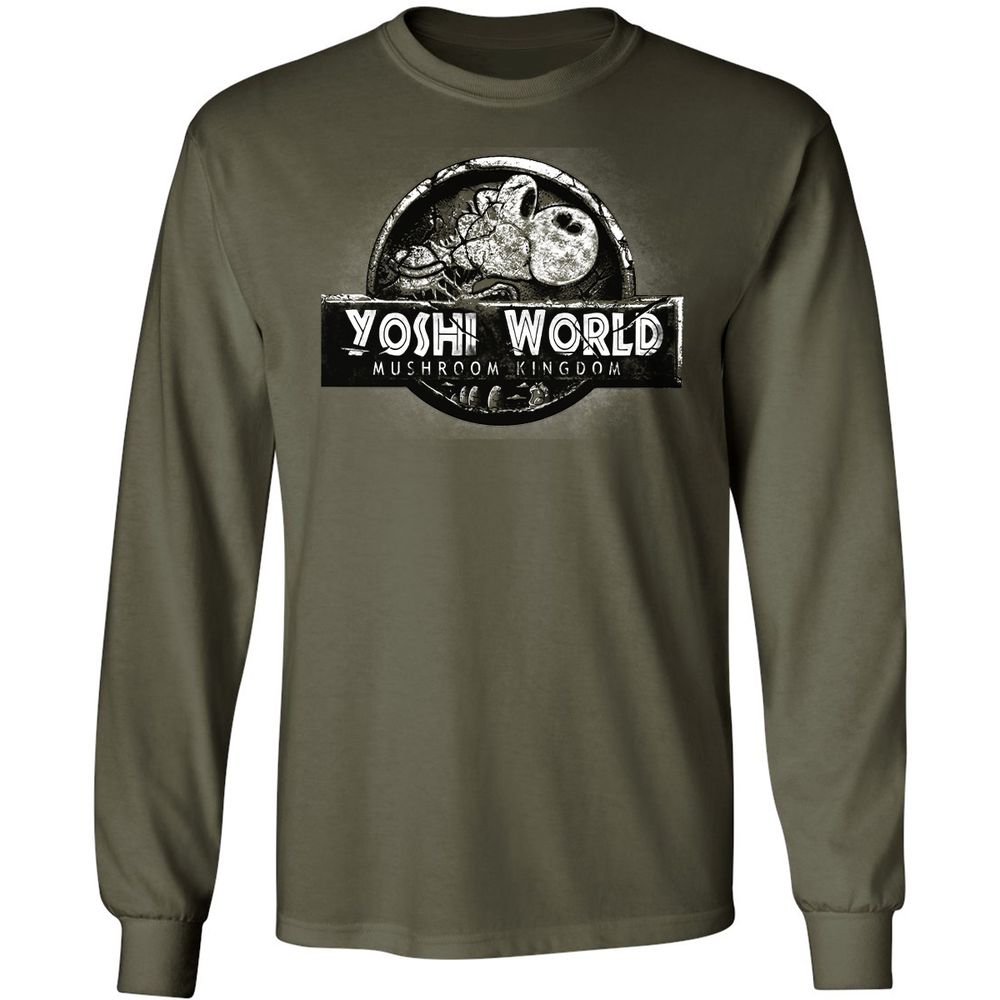 Long Sleeve T-Shirt - B5WC69ZY - Military Green - 7