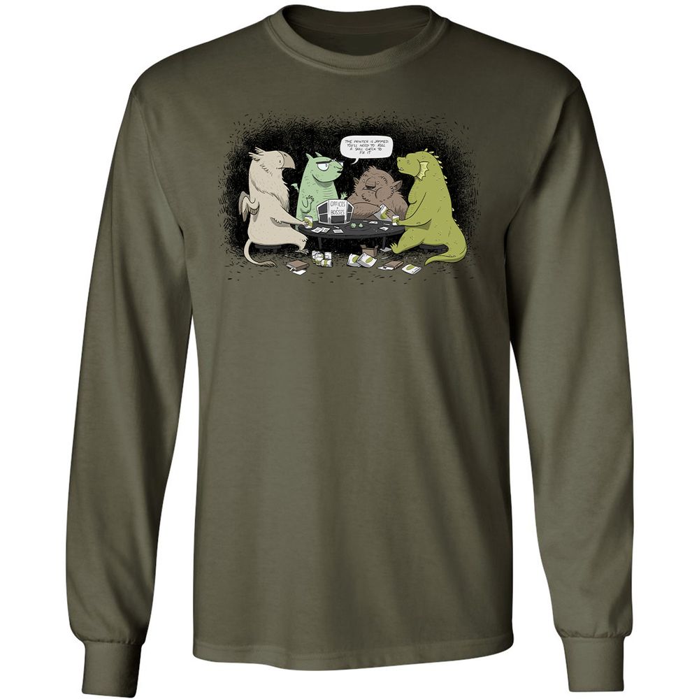 Long Sleeve T-Shirt - BKELXVGW - Military Green - 7