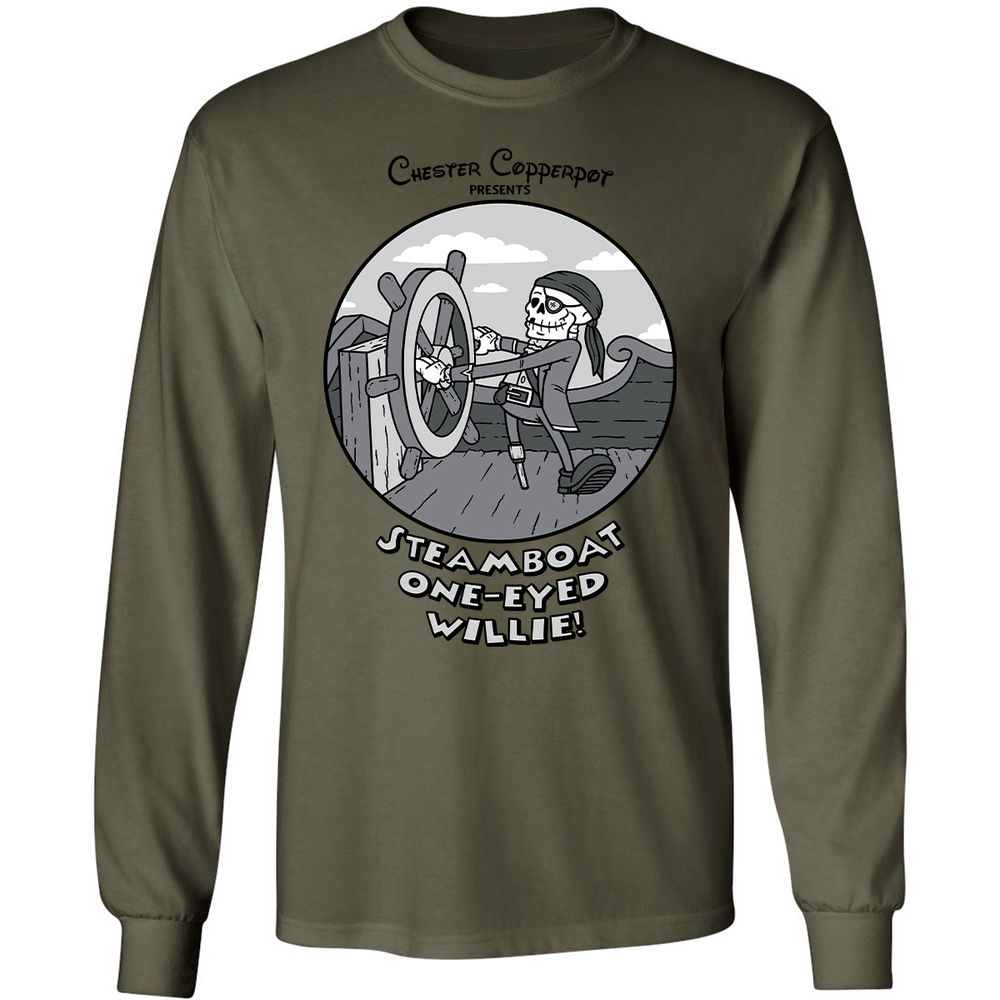 Long Sleeve T-Shirt - CSKM7NZY - Military Green - 7