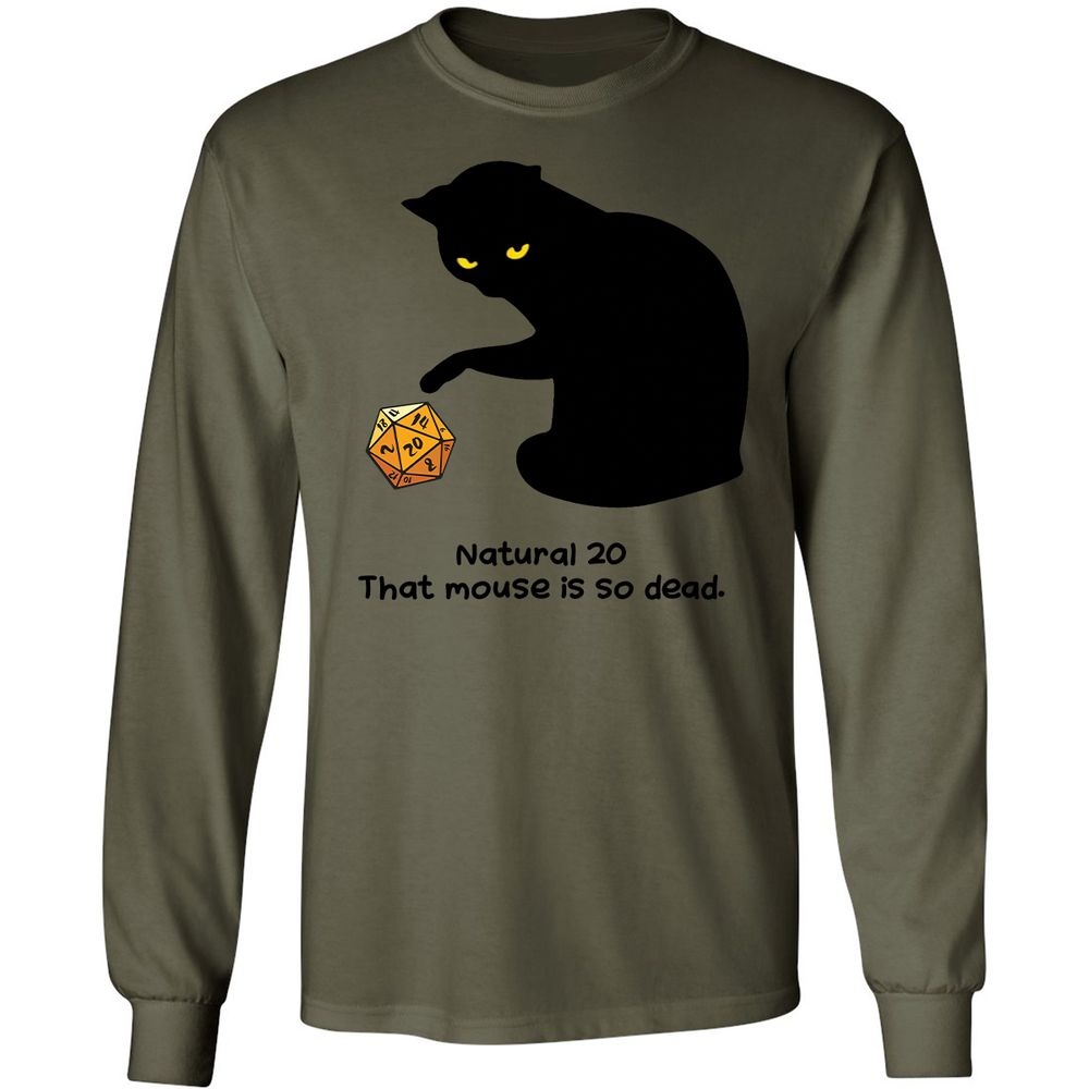 Long Sleeve T-Shirt - CWJ9T3WZ - Military Green - 7