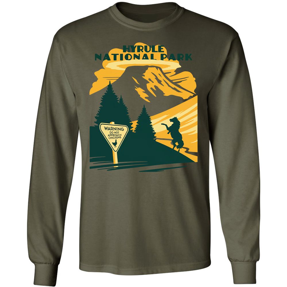 Long Sleeve T-Shirt - 3U48F4ZU - Military Green - 7