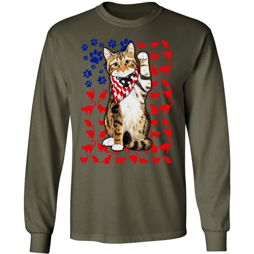 Long Sleeve T-Shirt - H71REQGH - Military Green - 7