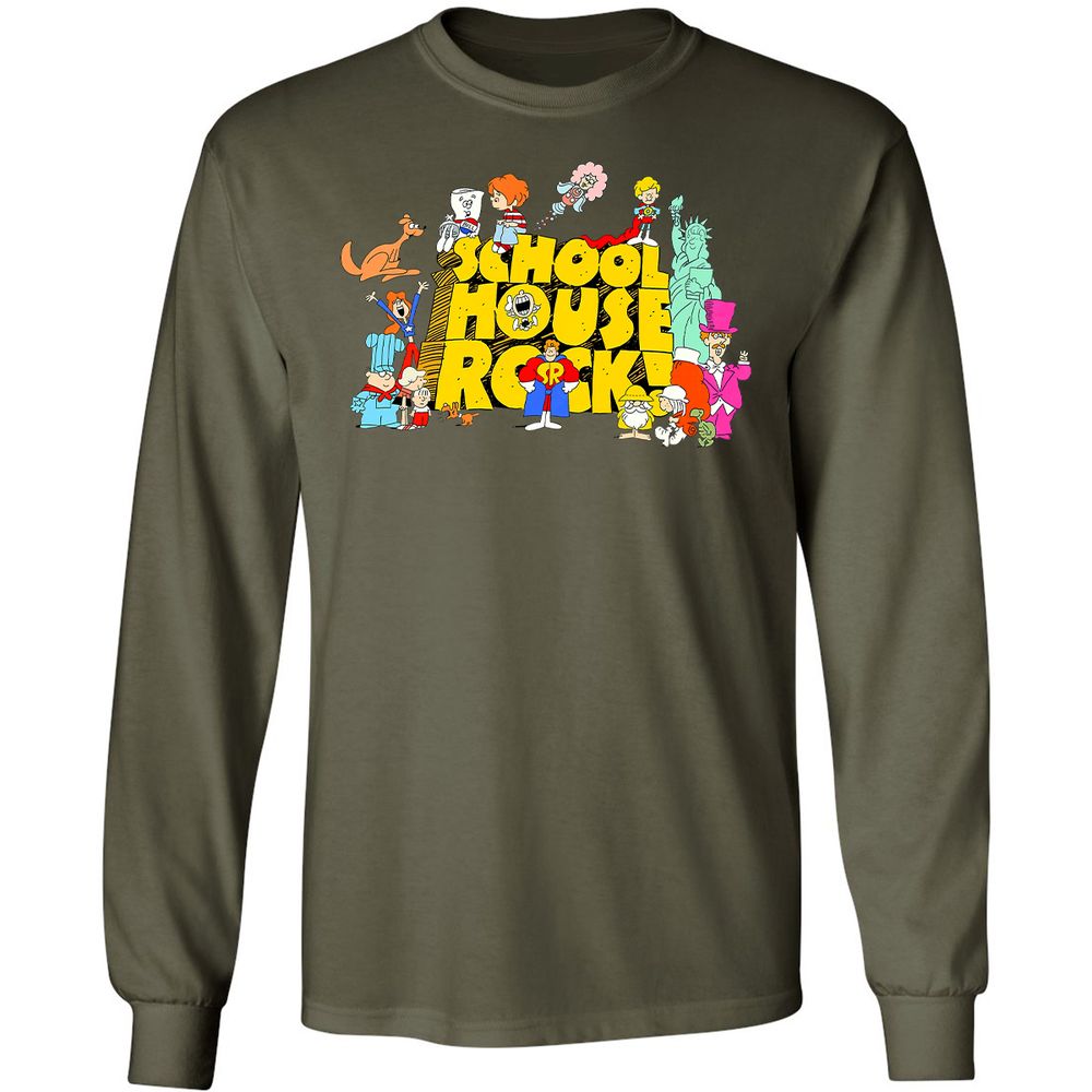 Long Sleeve T-Shirt - WR9LQ7H8 - Military Green - 7