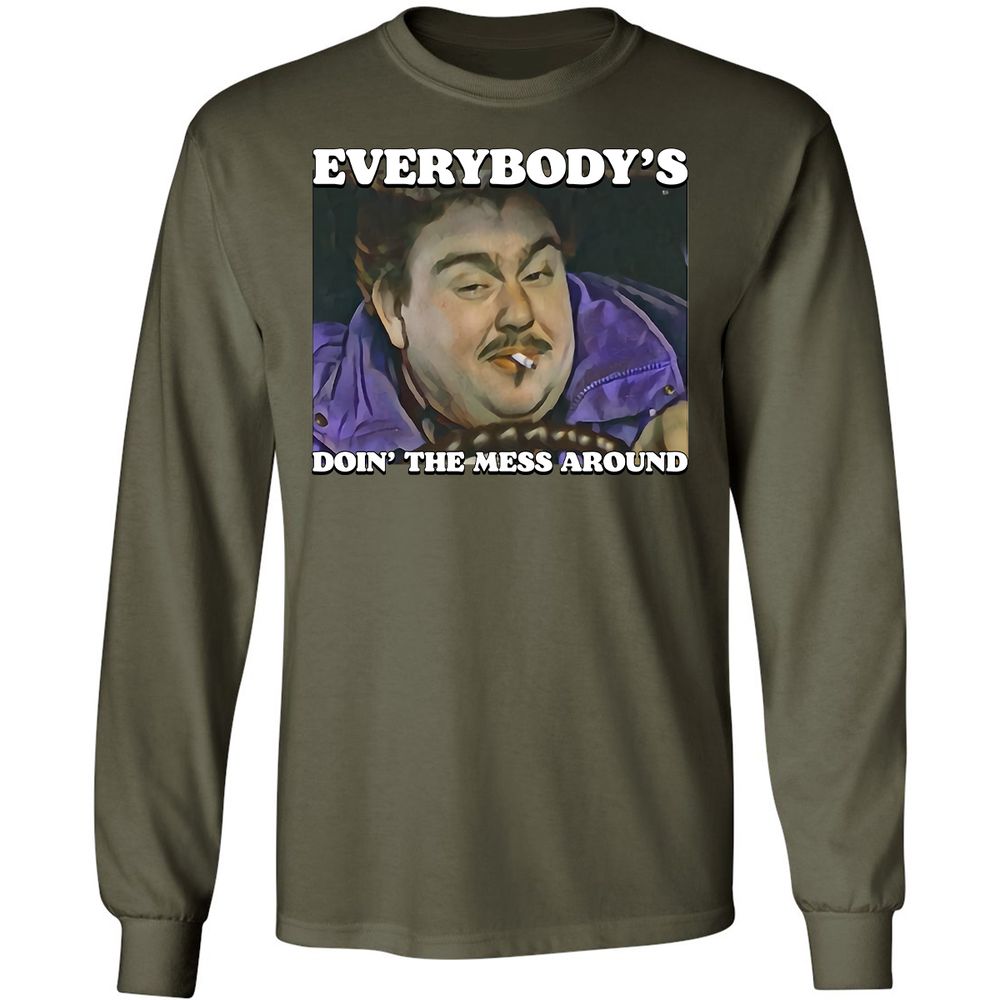 Long Sleeve T-Shirt - Z1BYQZ44 - Military Green - 7