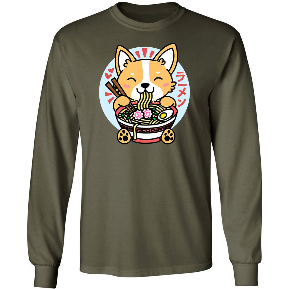 Long Sleeve T-Shirt - 3T7GFJZ7 - Military Green - 7