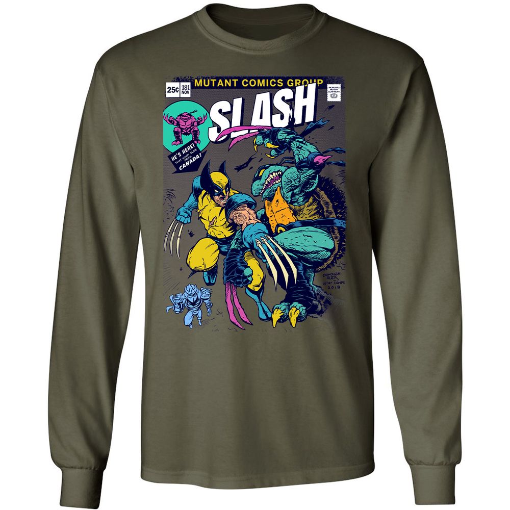 Long Sleeve T-Shirt - 43VRKSCS - Military Green - 7