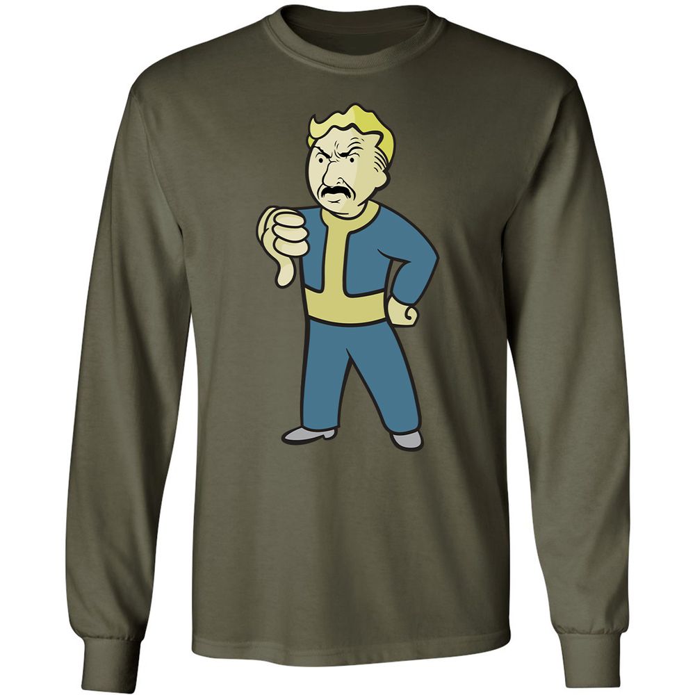 Long Sleeve T-Shirt - VA8NZQJ3 - Military Green - 7