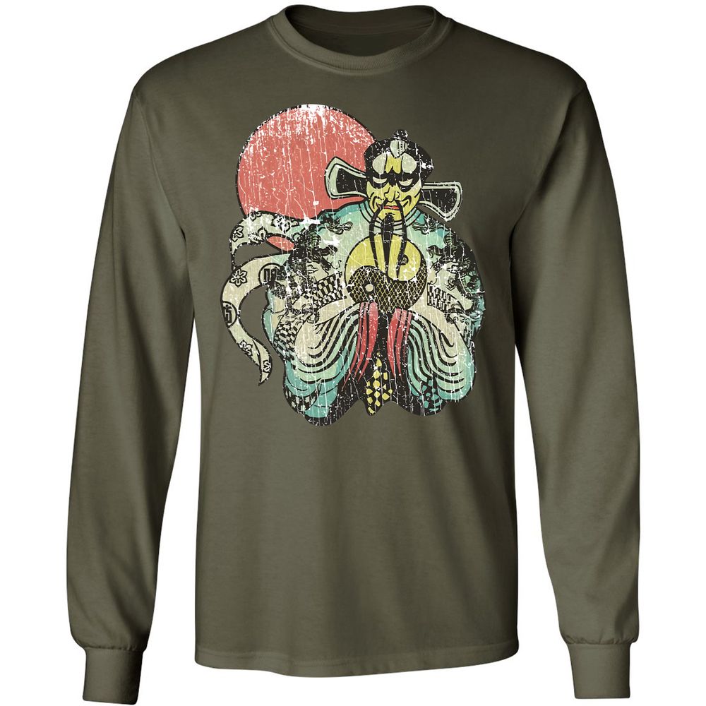 Long Sleeve T-Shirt - 559XGEPQ - Military Green - 7