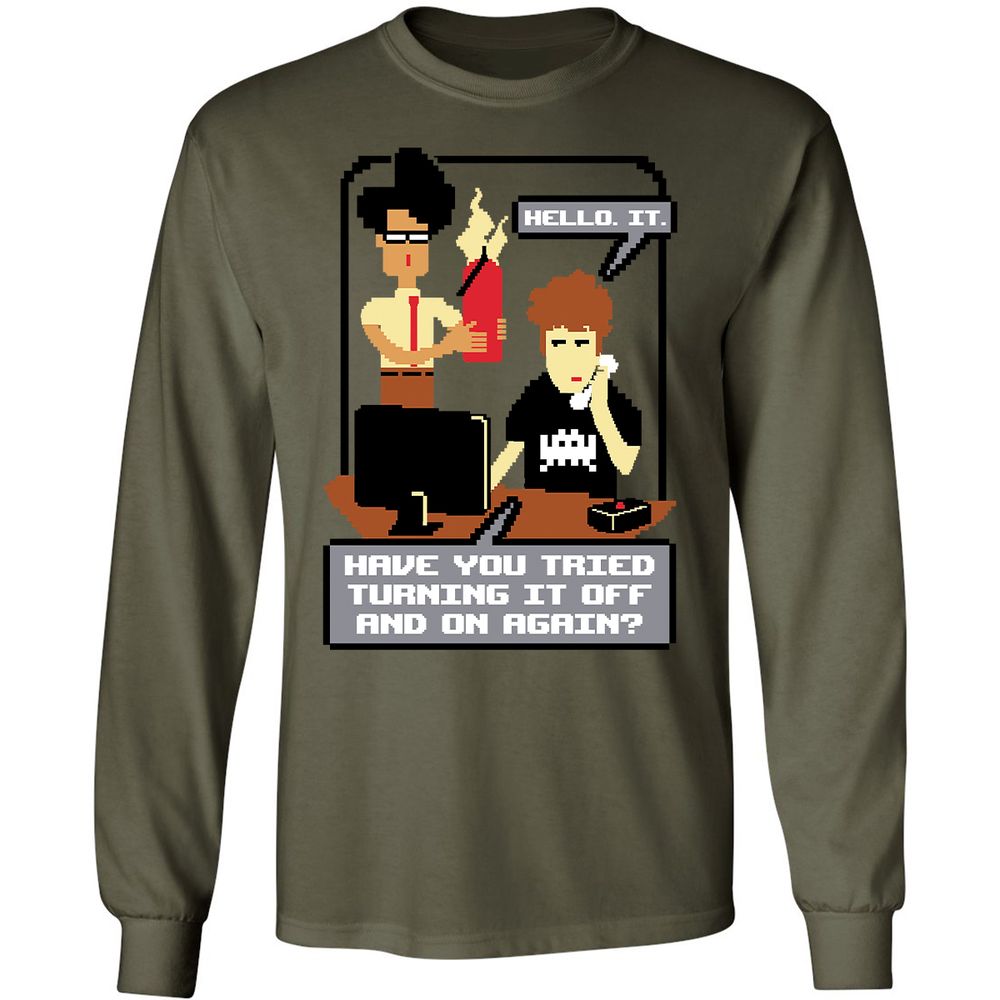 Long Sleeve T-Shirt - L7CNXY92 - Military Green - 7