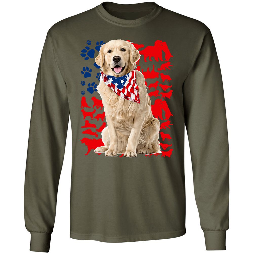 Long Sleeve T-Shirt - HTXGWX8B - Military Green - 7
