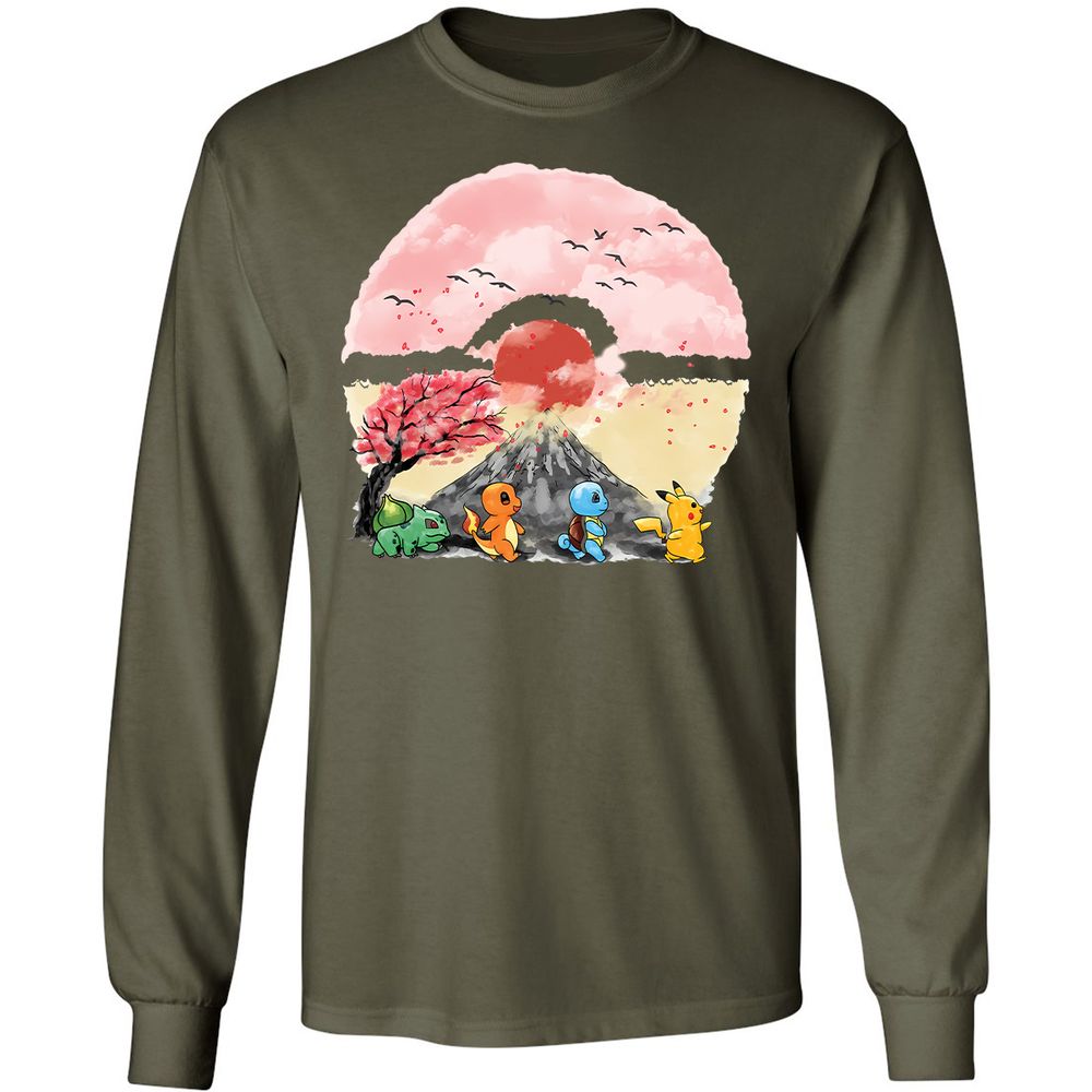 Long Sleeve T-Shirt - 2KAD3BEV - Military Green - 7