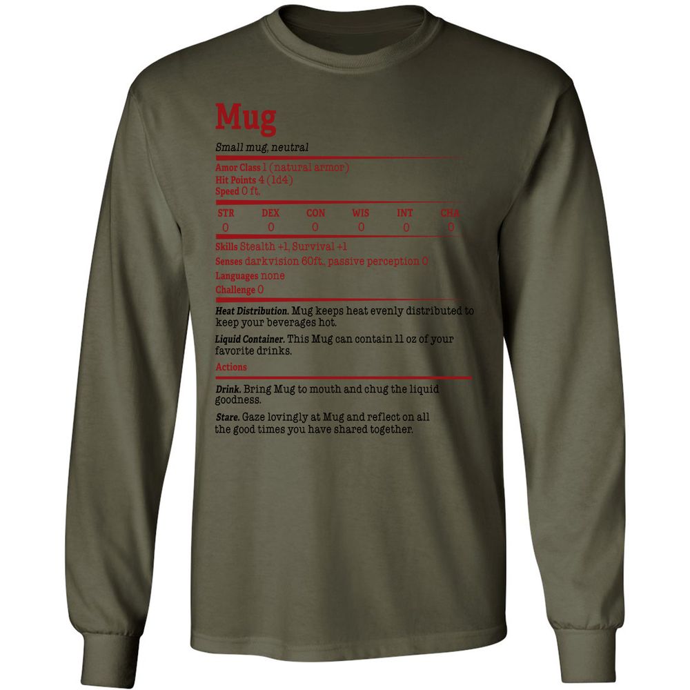 Long Sleeve T-Shirt - 72F8WKSM - Military Green - 7