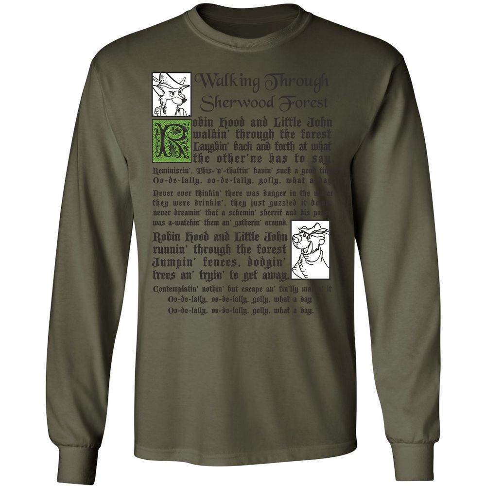 Long Sleeve T-Shirt - UTXQHSBM - Military Green - 7
