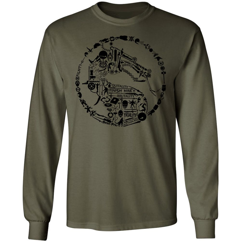 Long Sleeve T-Shirt - 7K4YQV4T - Military Green - 7