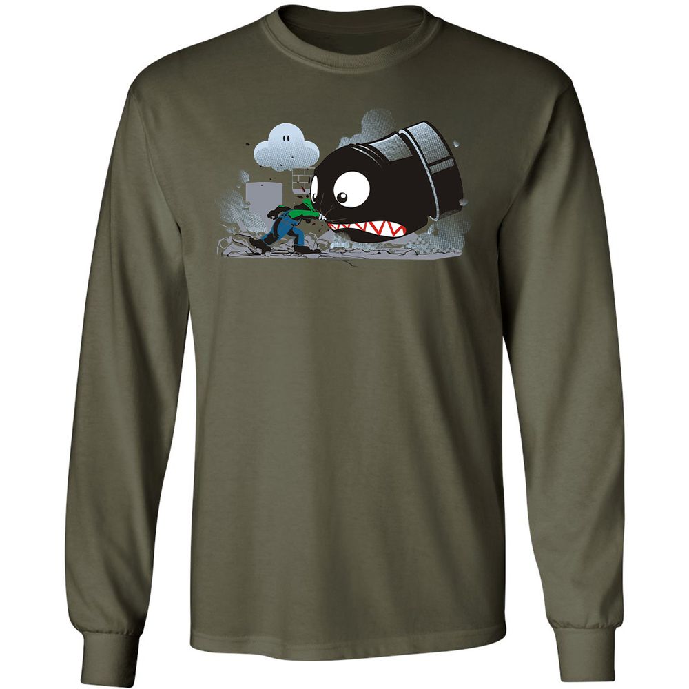 Long Sleeve T-Shirt - 9VVQ4JHY - Military Green - 7