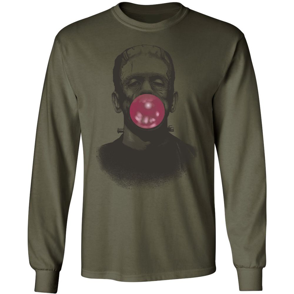 Long Sleeve T-Shirt - XH6BDKLZ - Military Green - 7