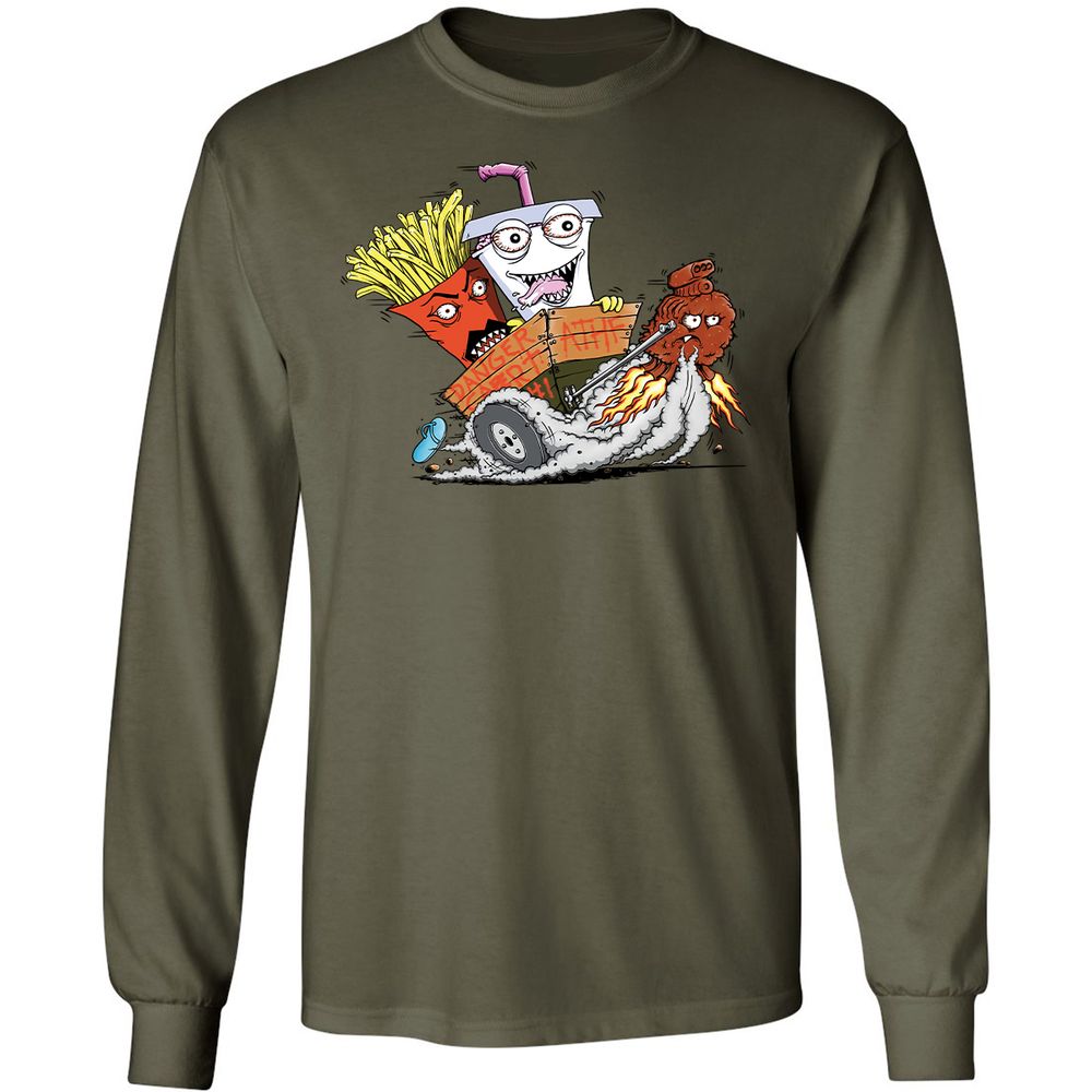 Long Sleeve T-Shirt - C977PTYD - Military Green - 7