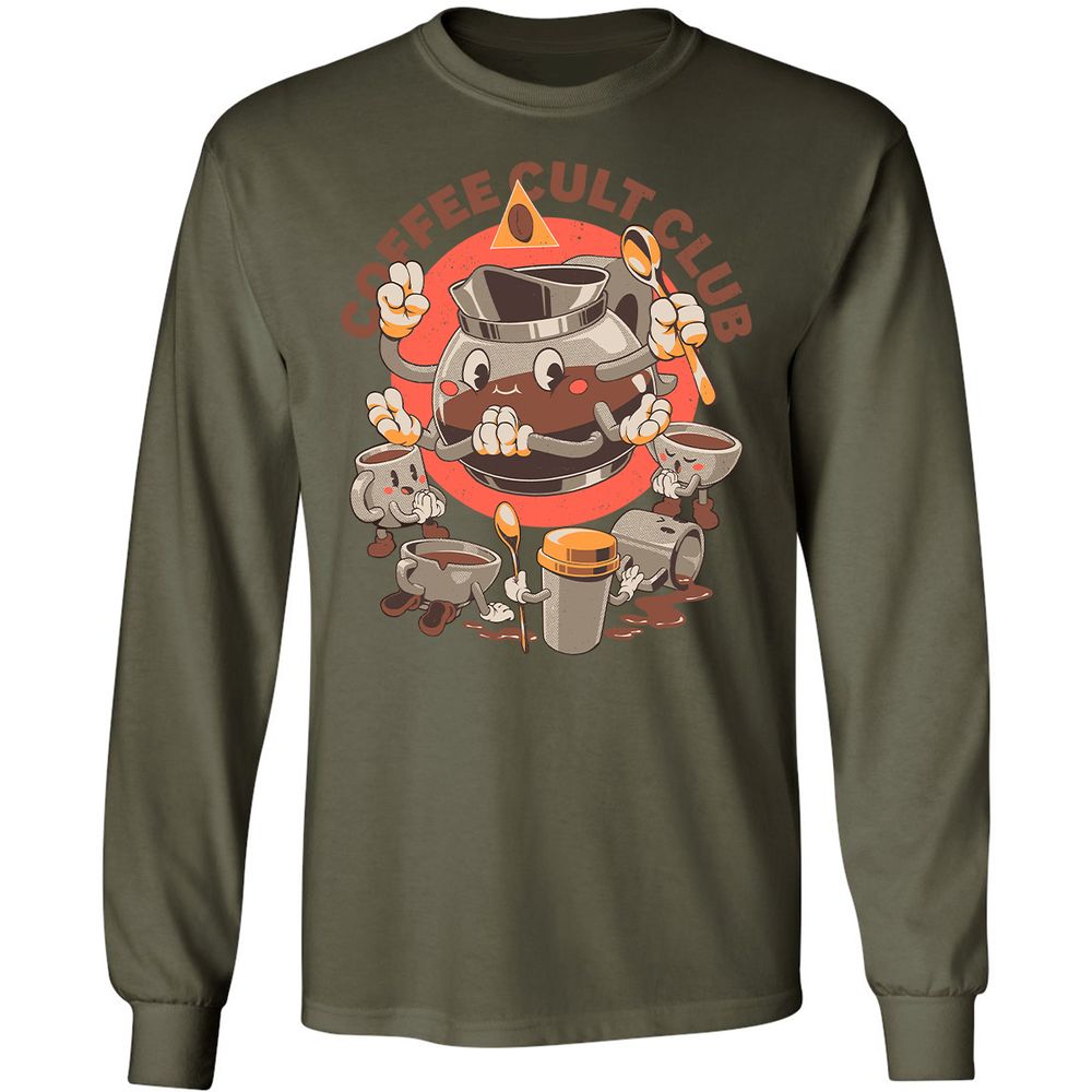 Long Sleeve T-Shirt - HHUF4B4C - Military Green - 7