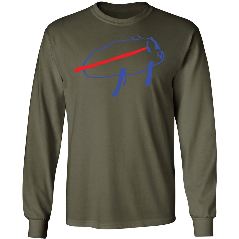 Long Sleeve T-Shirt - VQUGP89L - Military Green - 7