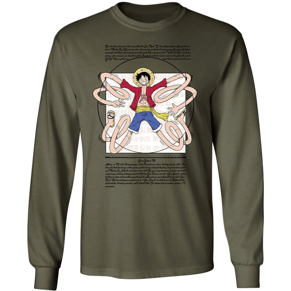 Long Sleeve T-Shirt - CG6R8PGU - Military Green - 7