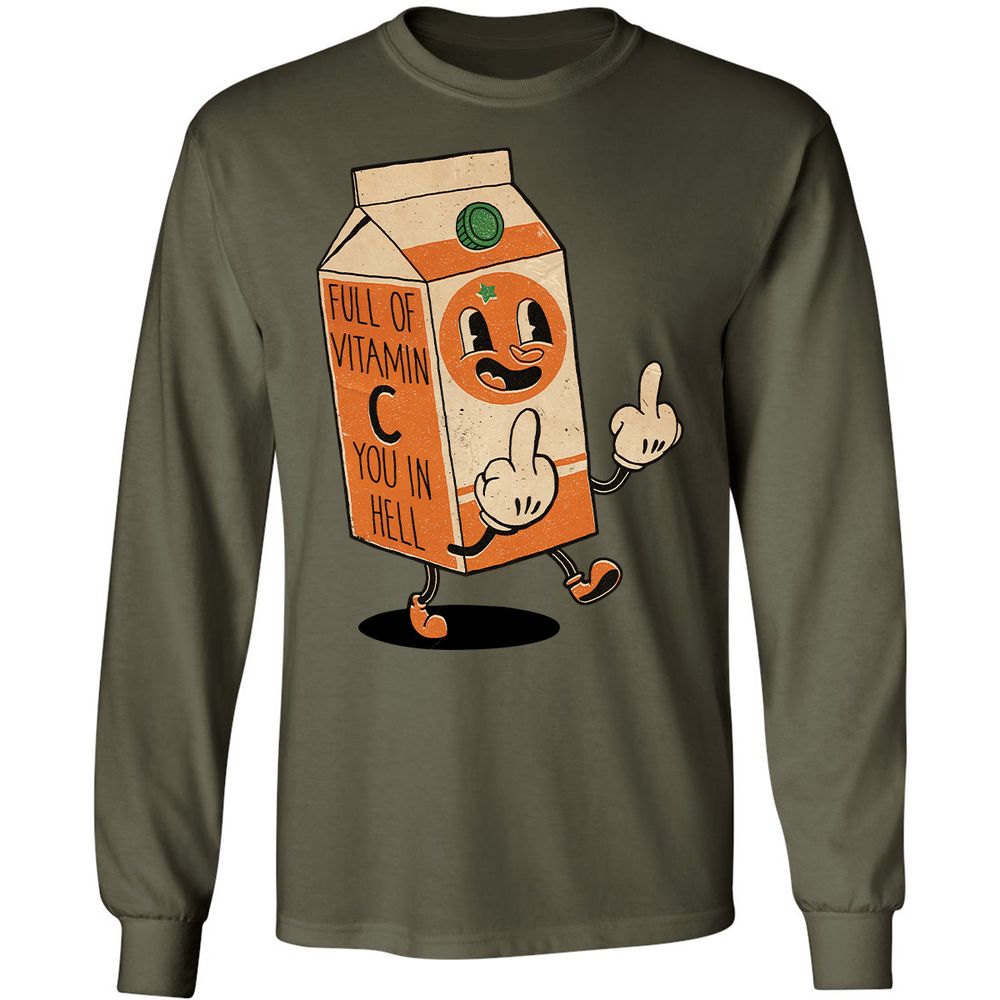 Long Sleeve T-Shirt - 2J2VYYZK - Military Green - 7