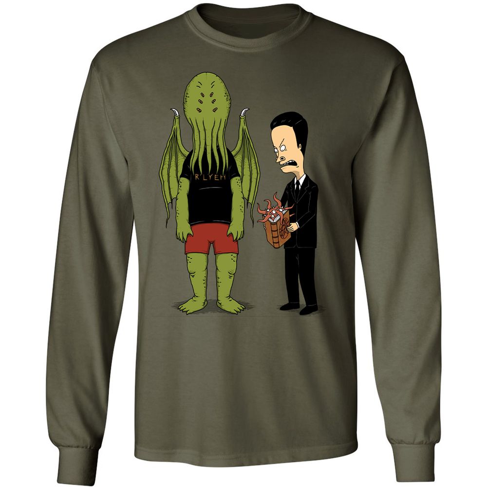 Long Sleeve T-Shirt - 8MC71HMX - Military Green - 7