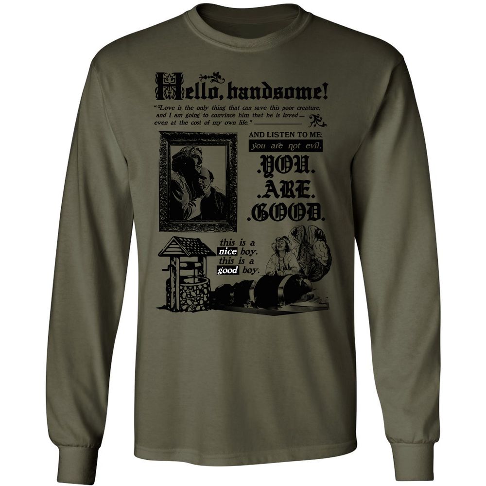Long Sleeve T-Shirt - 9H6ZNKSG - Military Green - 7