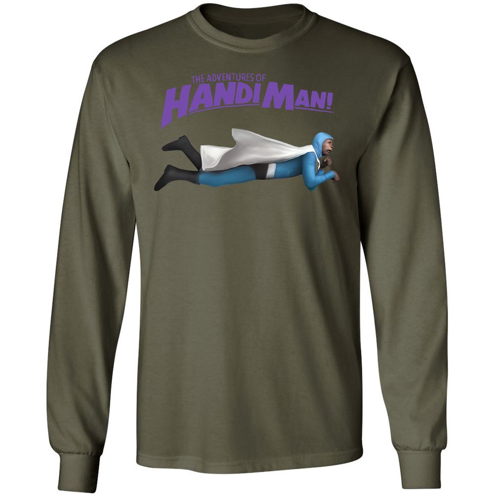Long Sleeve T-Shirt - BXS9GBJU - Military Green - 7