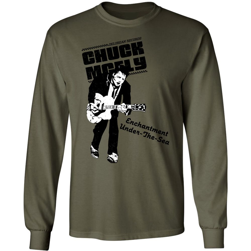 Long Sleeve T-Shirt - W6XM8RGZ - Military Green - 7