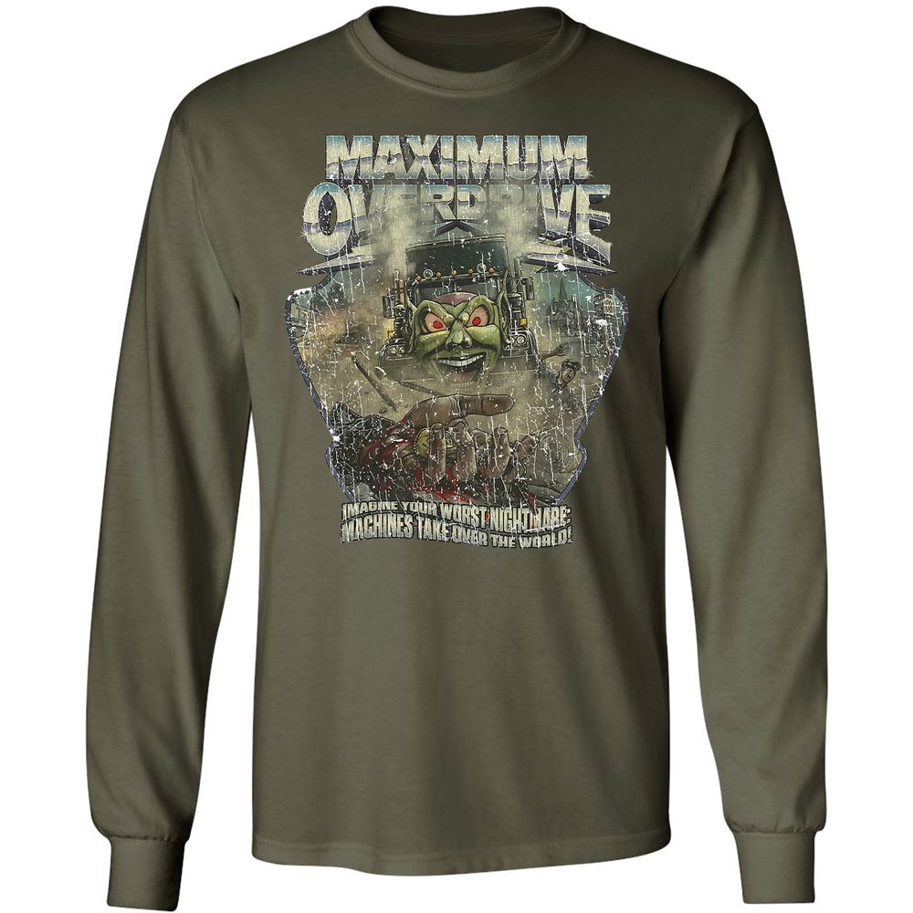 Long Sleeve T-Shirt - W4L3LU68 - Military Green - 7