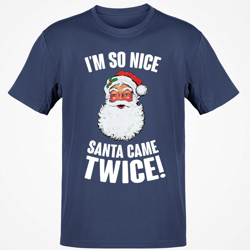 I'm So Nice Santa Came Twice! - Navy - 7