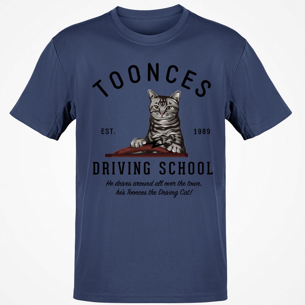 Funny Cat Driving School - Navy - 7