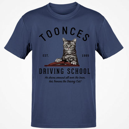 Funny Cat Driving School - Navy - 7