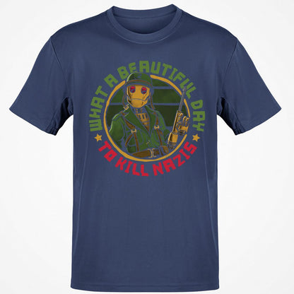 Classic Unisex T-Shirt - Q6T1GFBX - Navy - 7