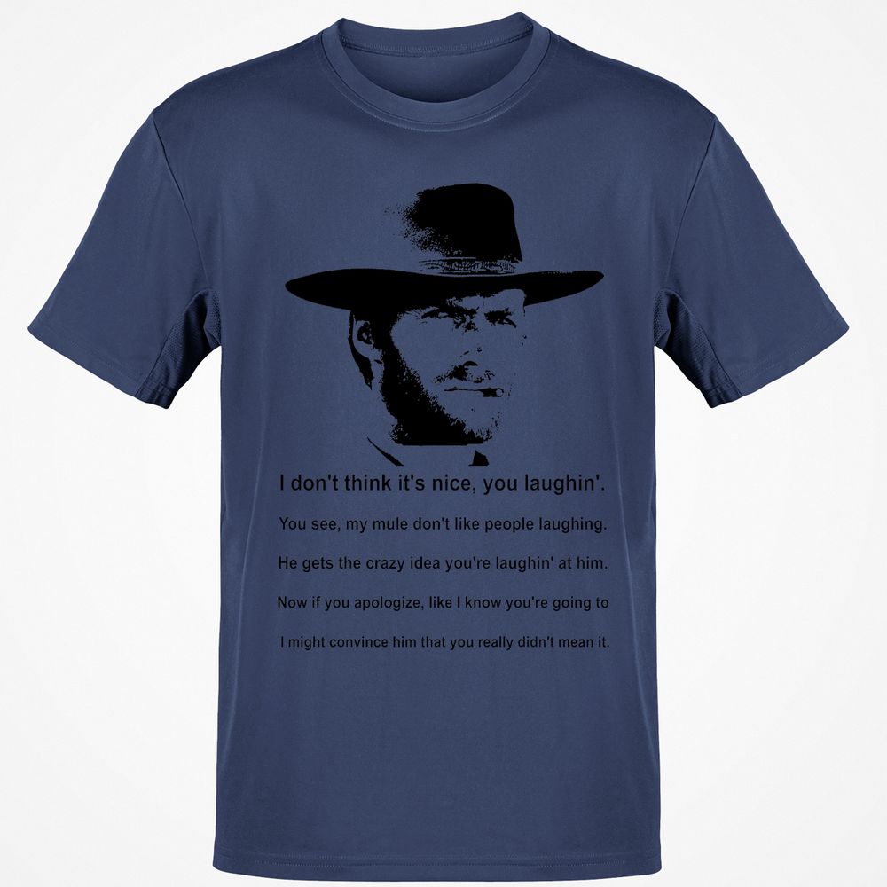 Clint Eastwood Mule Quote - Navy - 7