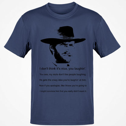 Clint Eastwood Mule Quote - Navy - 7