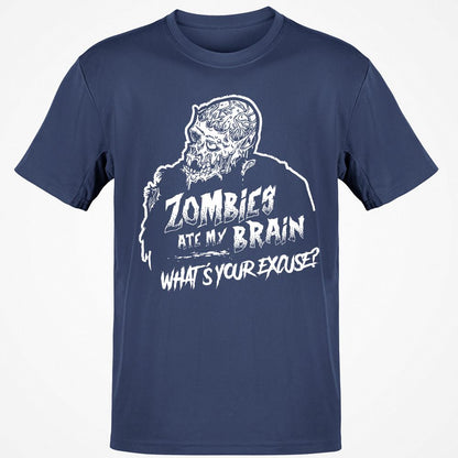 Zombies Ate My Brain - Navy - 7