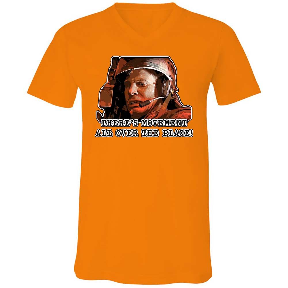 Unisex V-Neck T-Shirt - JE7JE9YW - Orange - 7