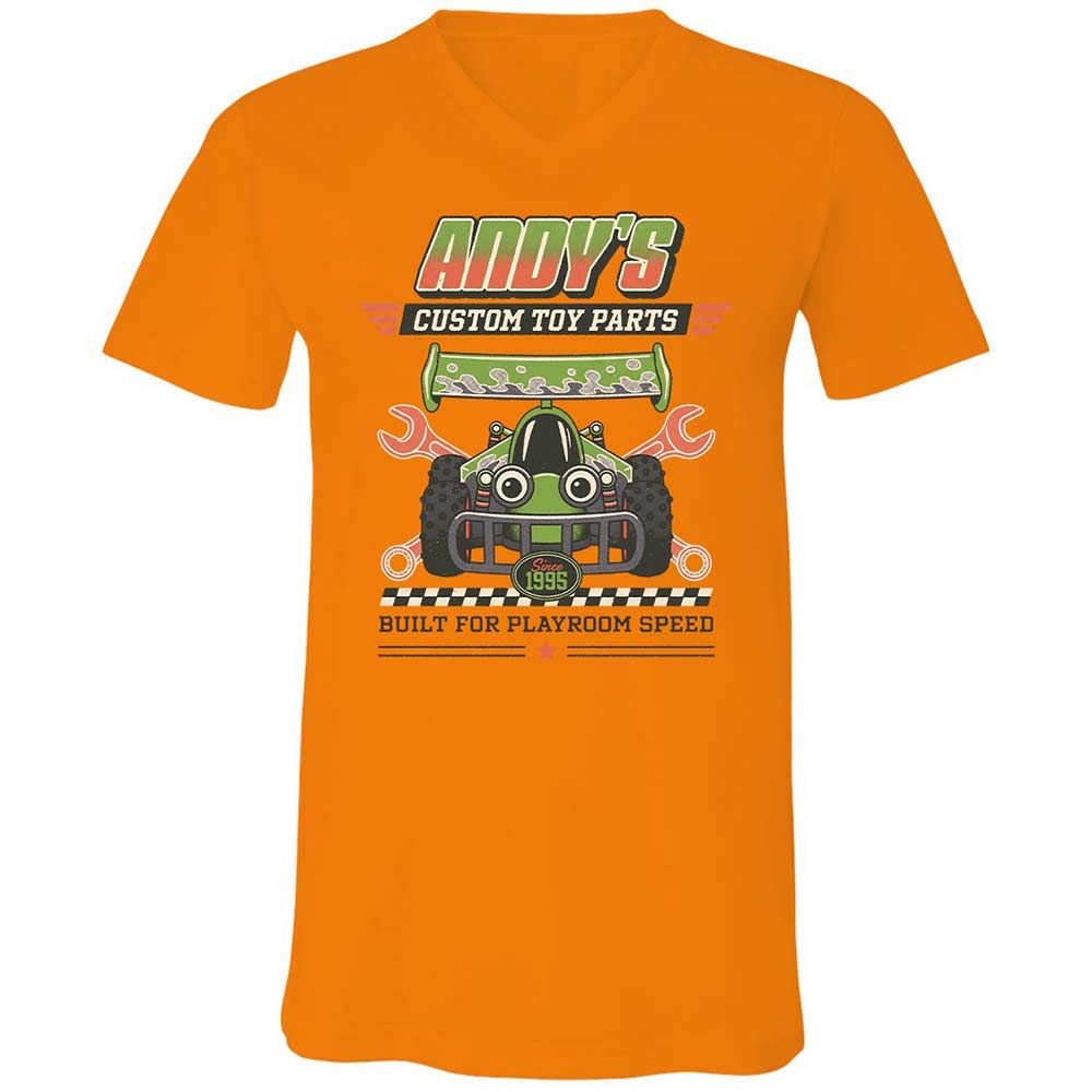 Unisex V-Neck T-Shirt - N9K7PGYB - Orange - 7