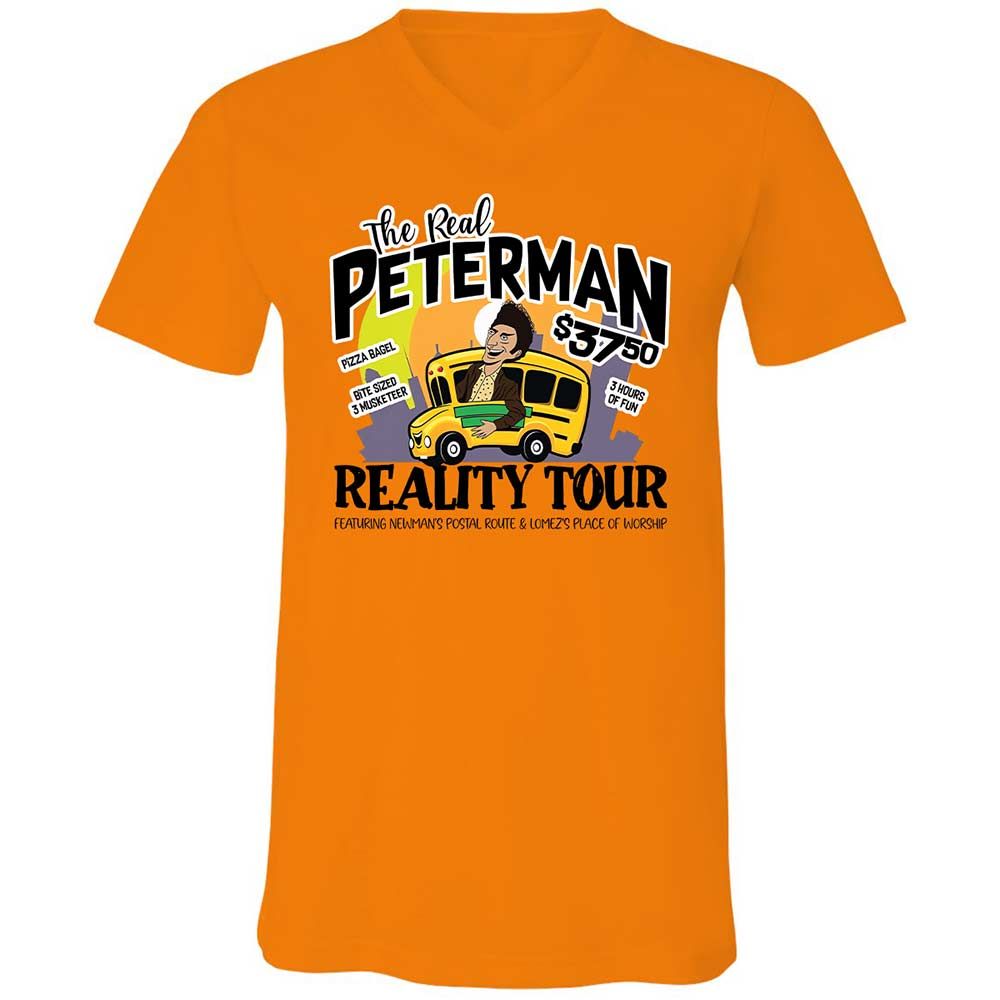 Unisex V-Neck T-Shirt - 68PQ4YWN - Orange - 7