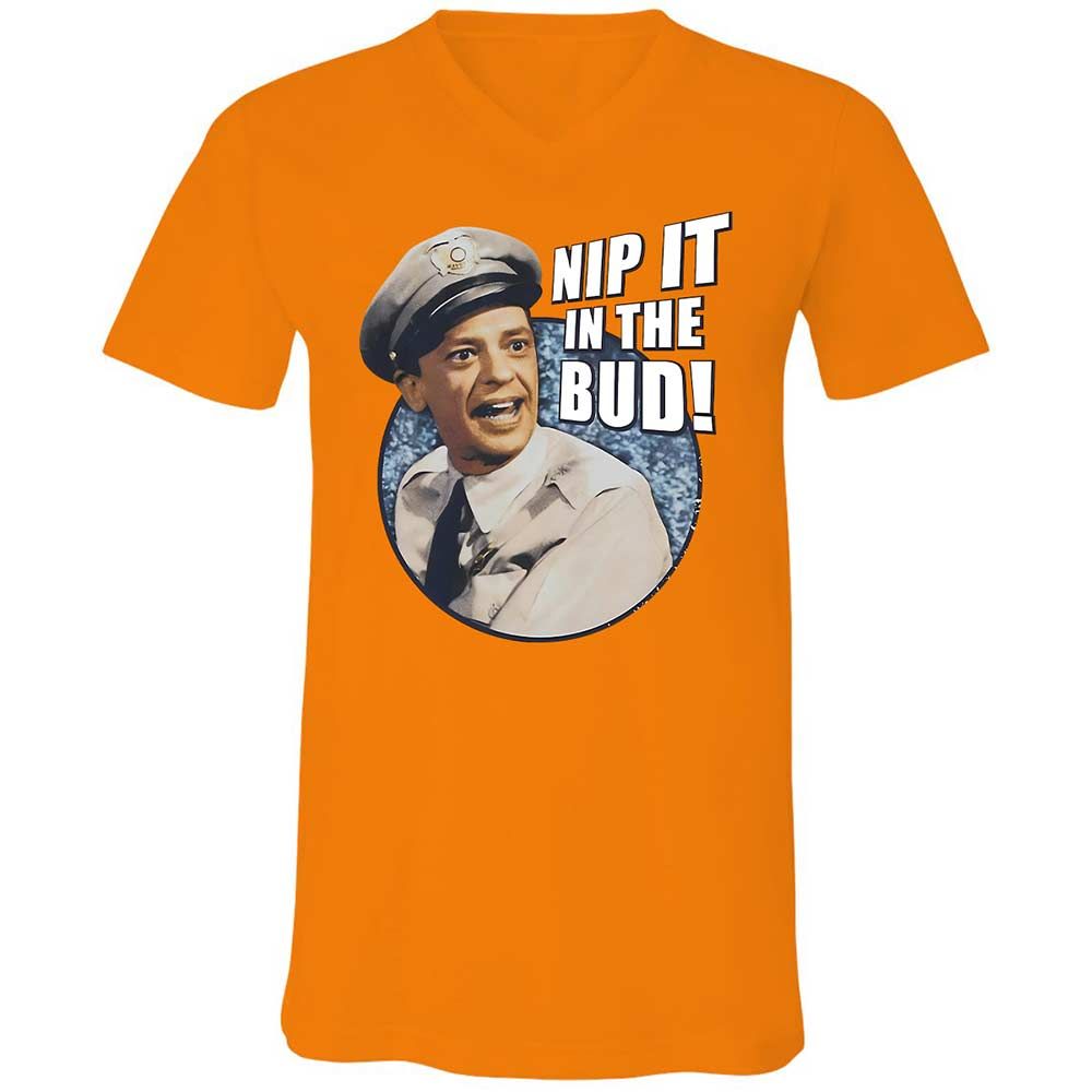 Unisex V-Neck T-Shirt - BSDMNSVM - Orange - 7