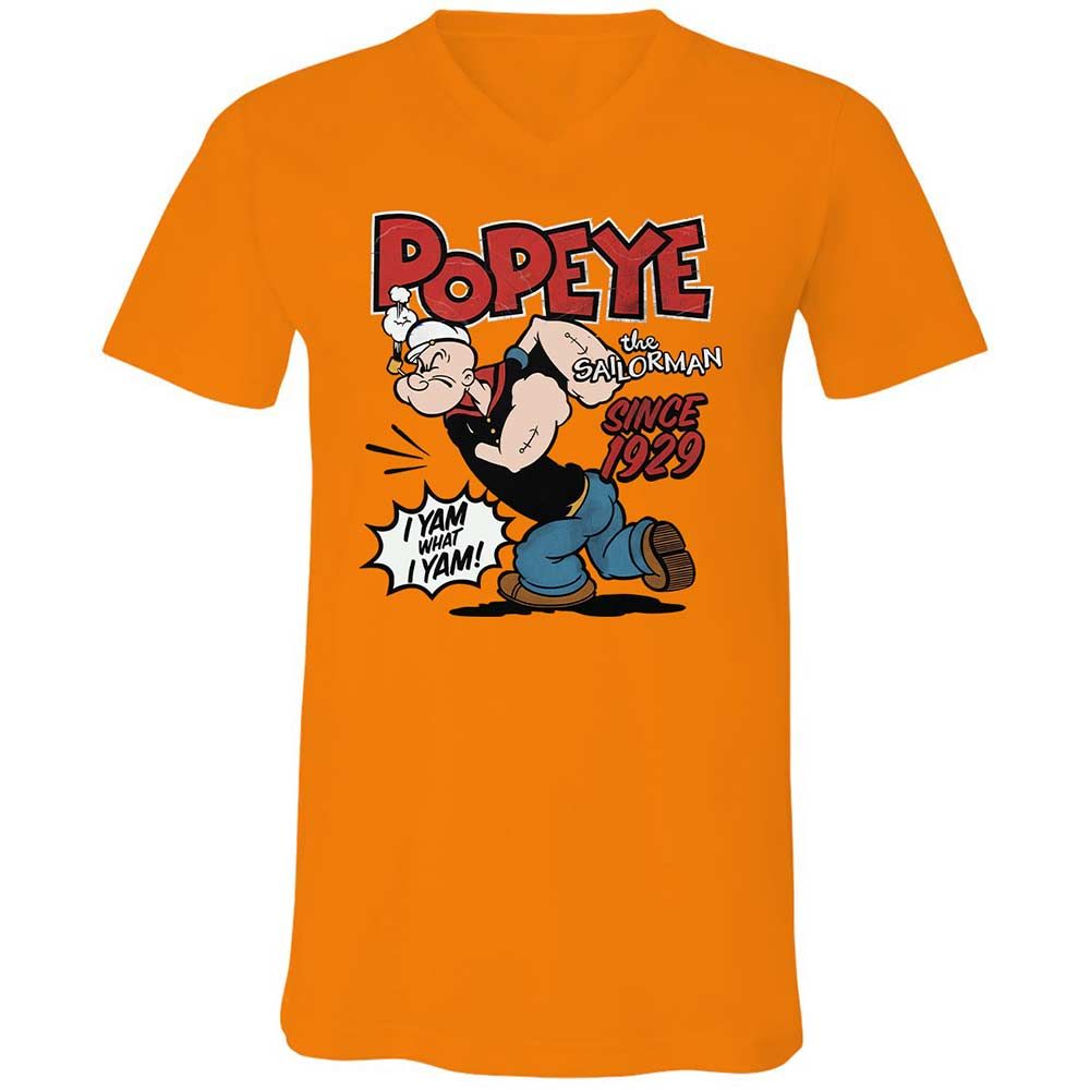 Unisex V-Neck T-Shirt - VTB7XSS7 - Orange - 7